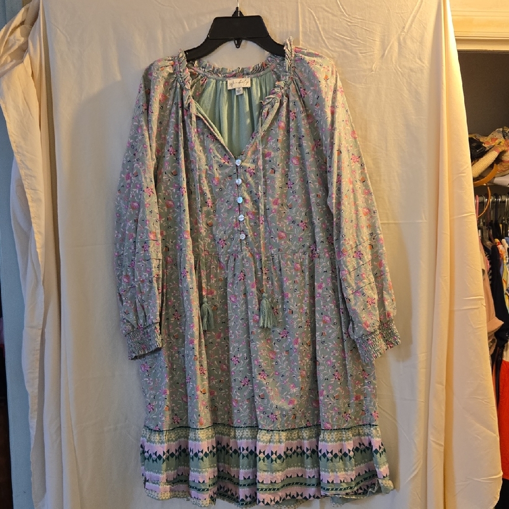 Wonderly Blue Floral Dress